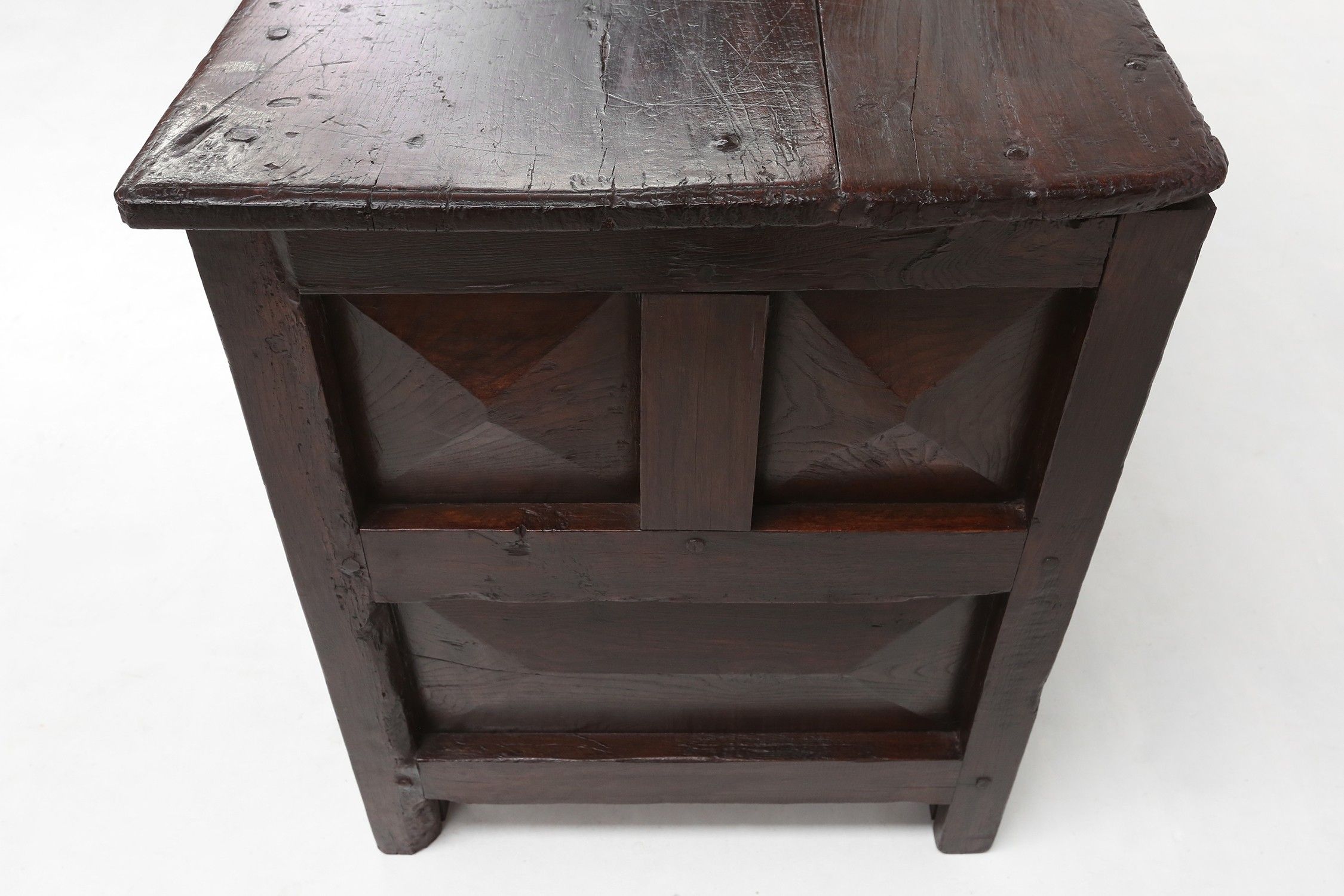Unique 16th century French geometric sideboard in oakthumbnail